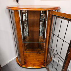 A Quality Reproduction Leadlight Corner Cabinet | Antique & Vintage | Moonee Ponds Antiques | Australia Wide Delivery