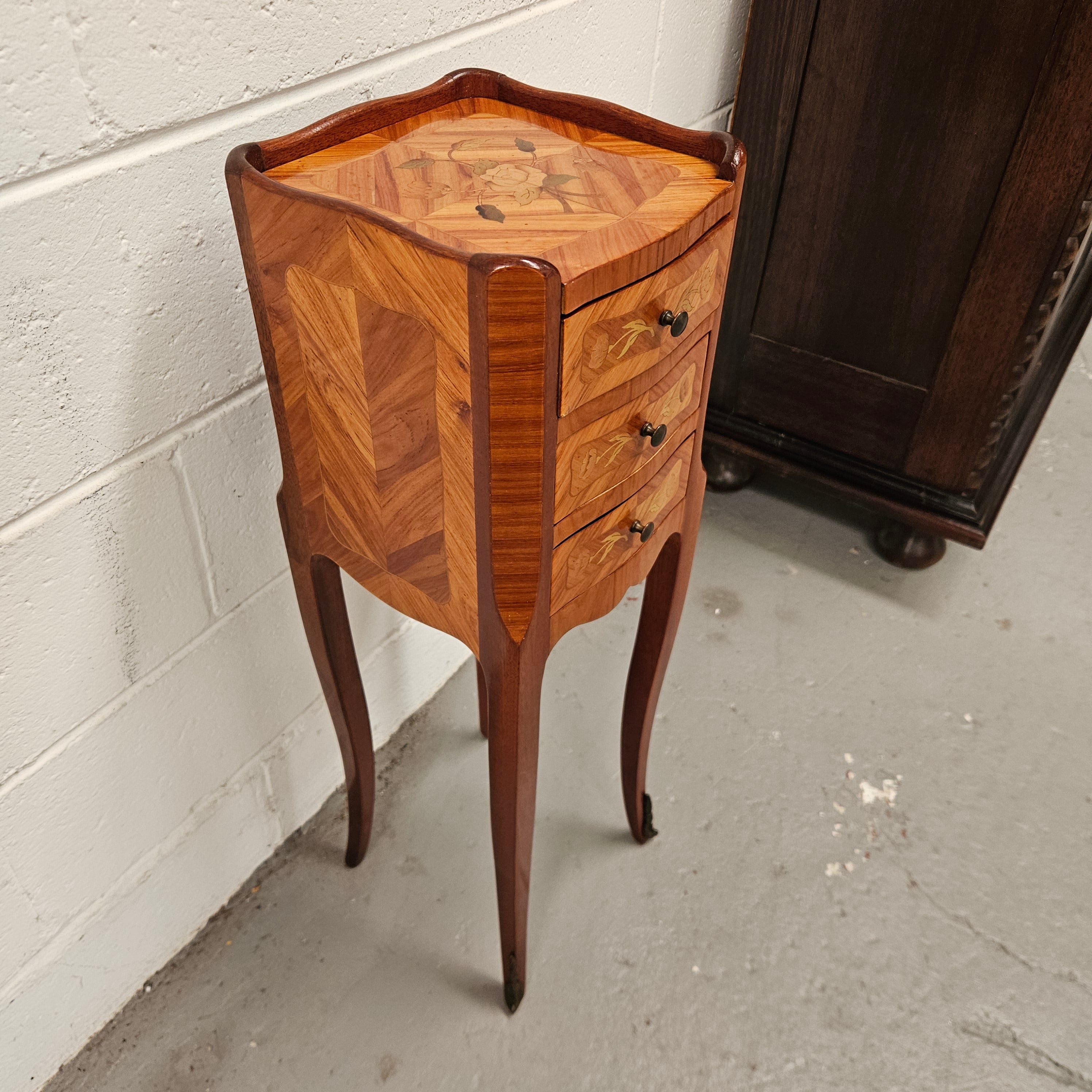 Petite Marquetry Inlaid Louis XV Style Lamp Table | Antique & Vintage | Moonee Ponds Antiques | Australia Wide