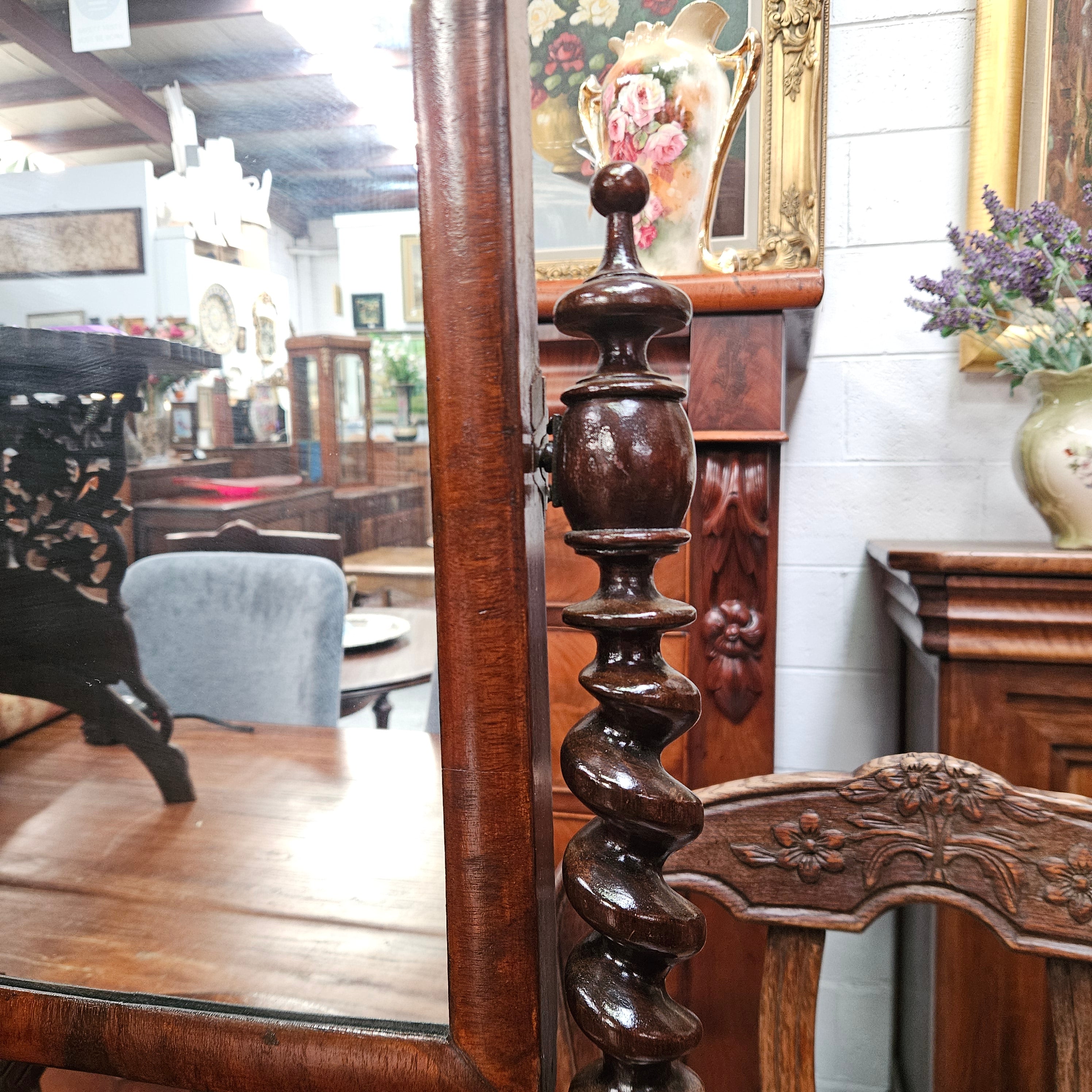 Victorian Mahogany Table Top Mirror