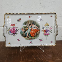 Antique Victorian China Tray