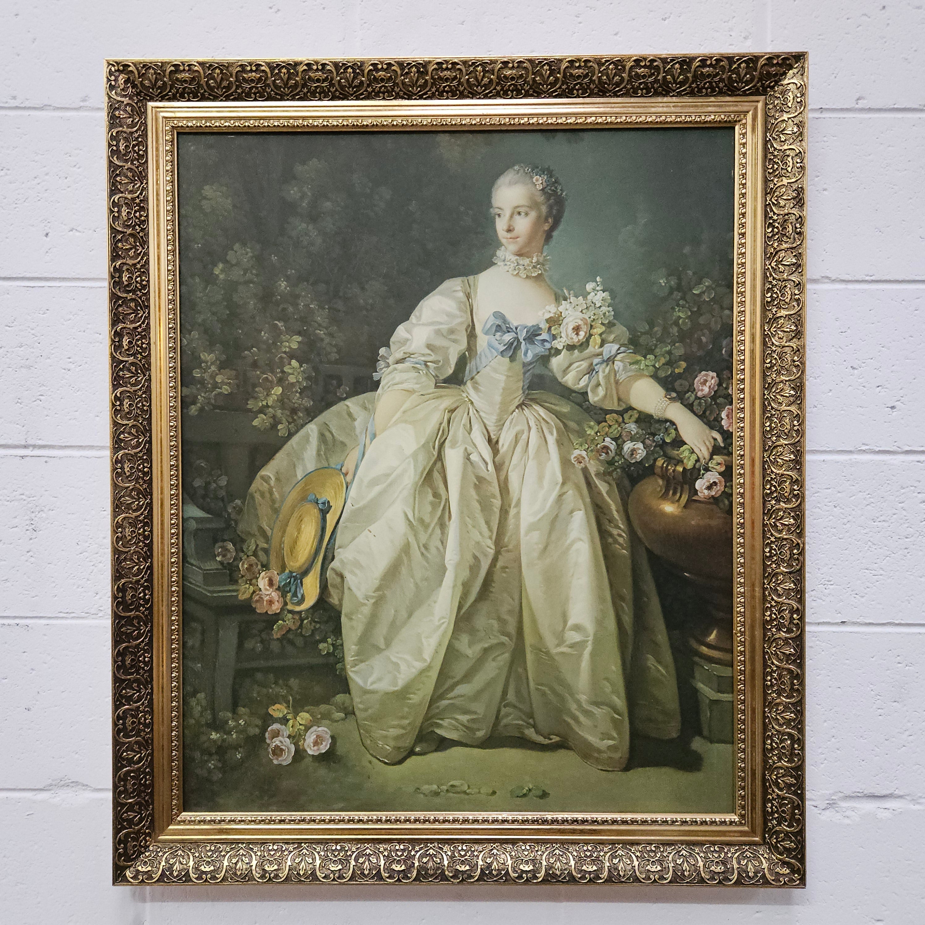 Decorative Framed Madame Bergeret Print | Antique & Vintage | Moonee Ponds Antiques | Australia Wide Delivery