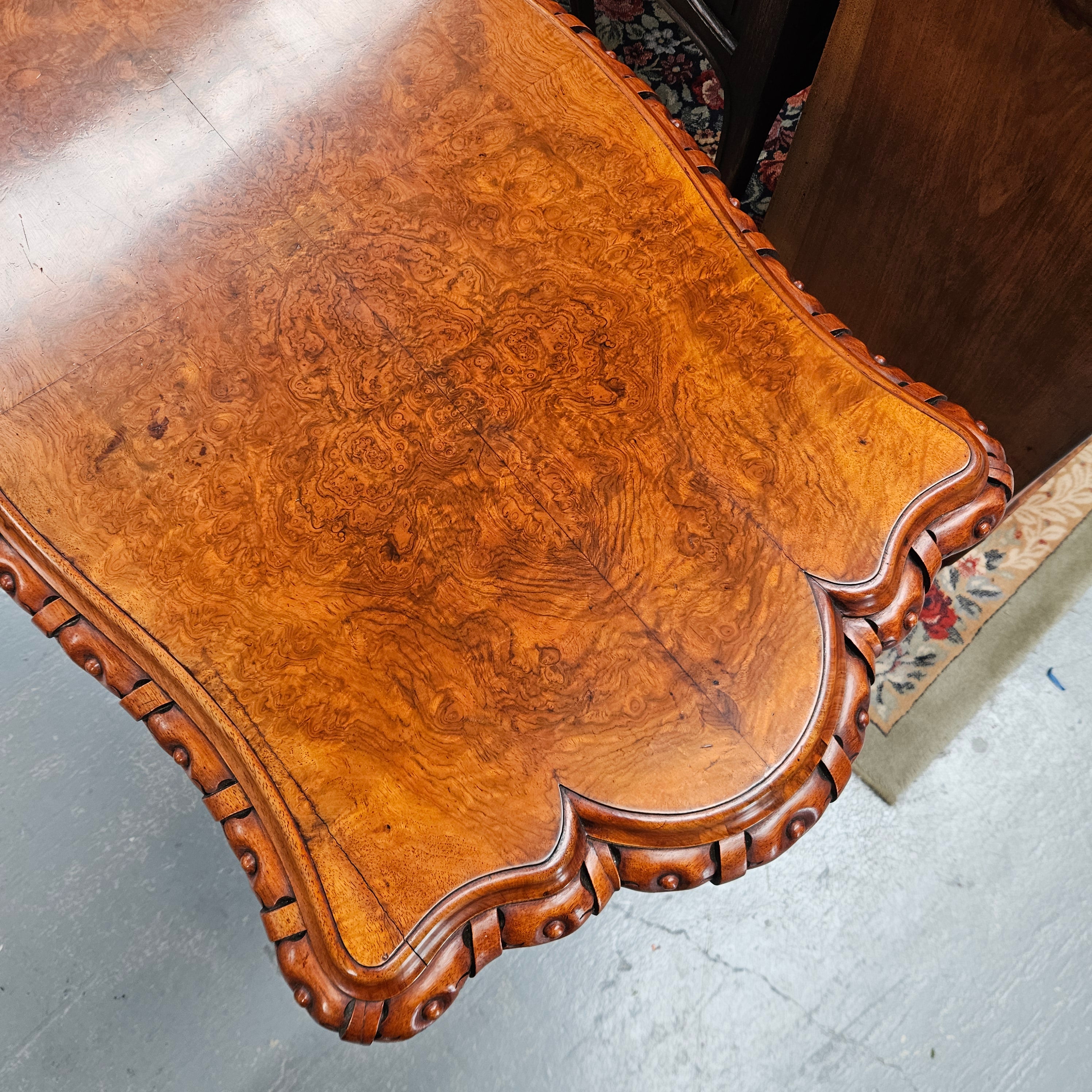 Stunning Victorian Figured Walnut Occasional/Side Table Circ 1860's | Antique & Vintage | Moonee Ponds Antiques | Australia Wide Delivery