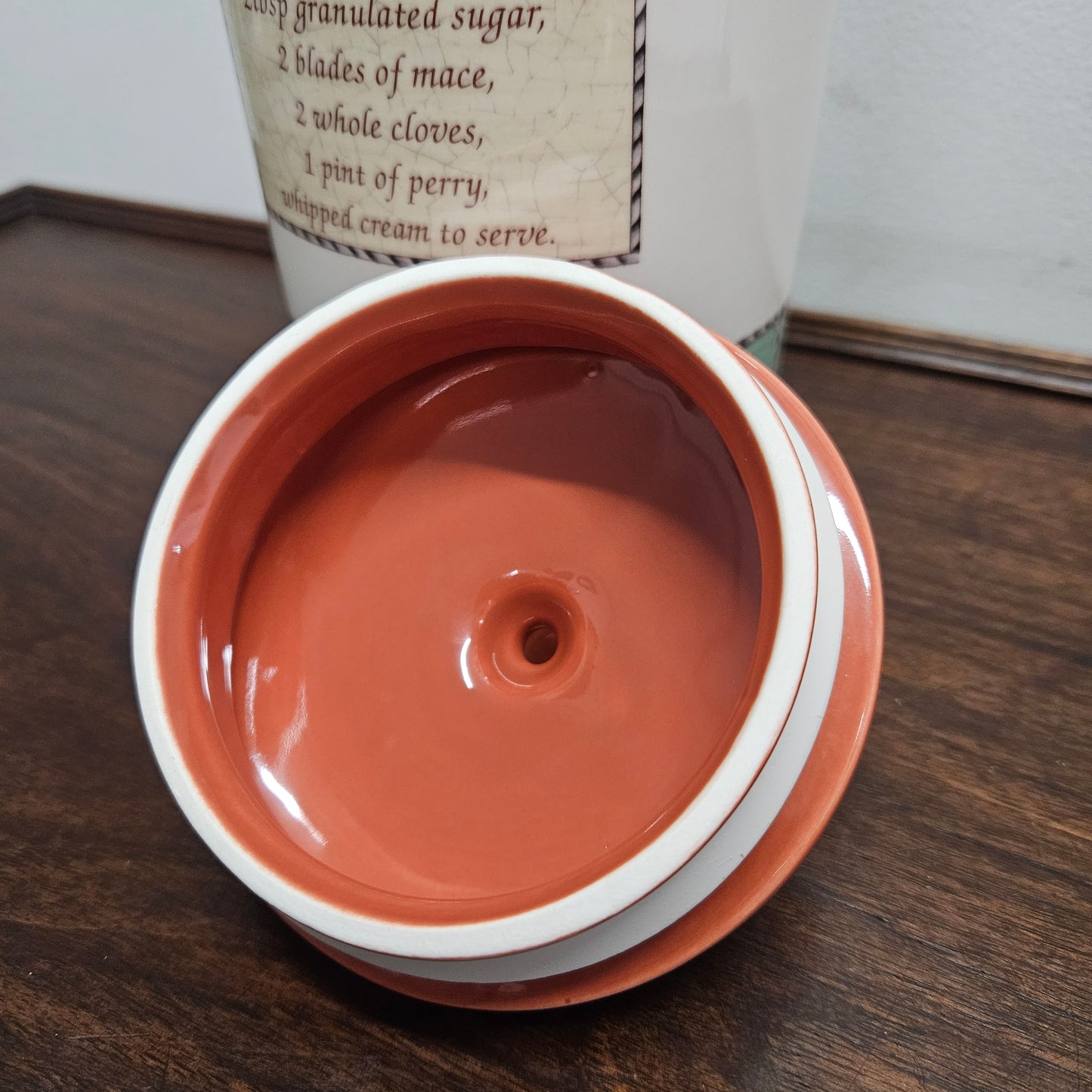 Vintage Sarah's Garden Large Storage Jar With Lid