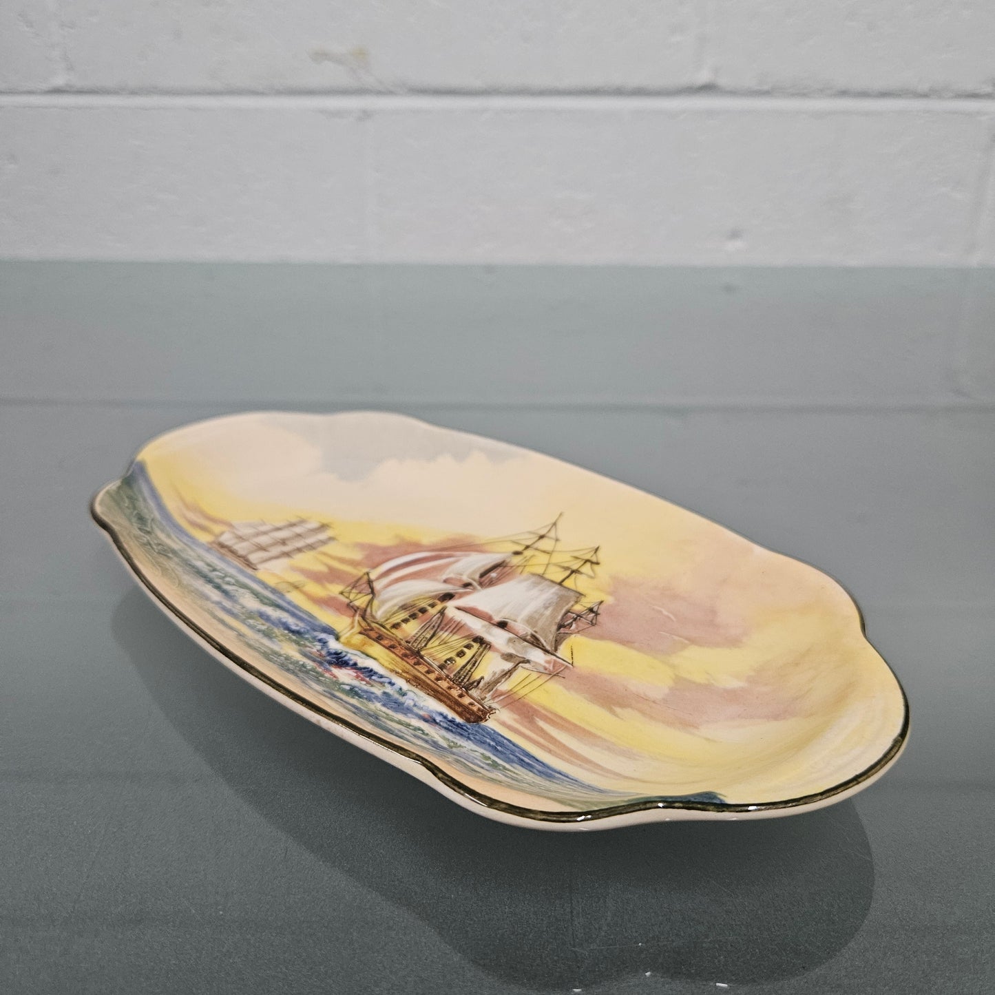 Royal Doulton Dish Featuring A Sailing Ship