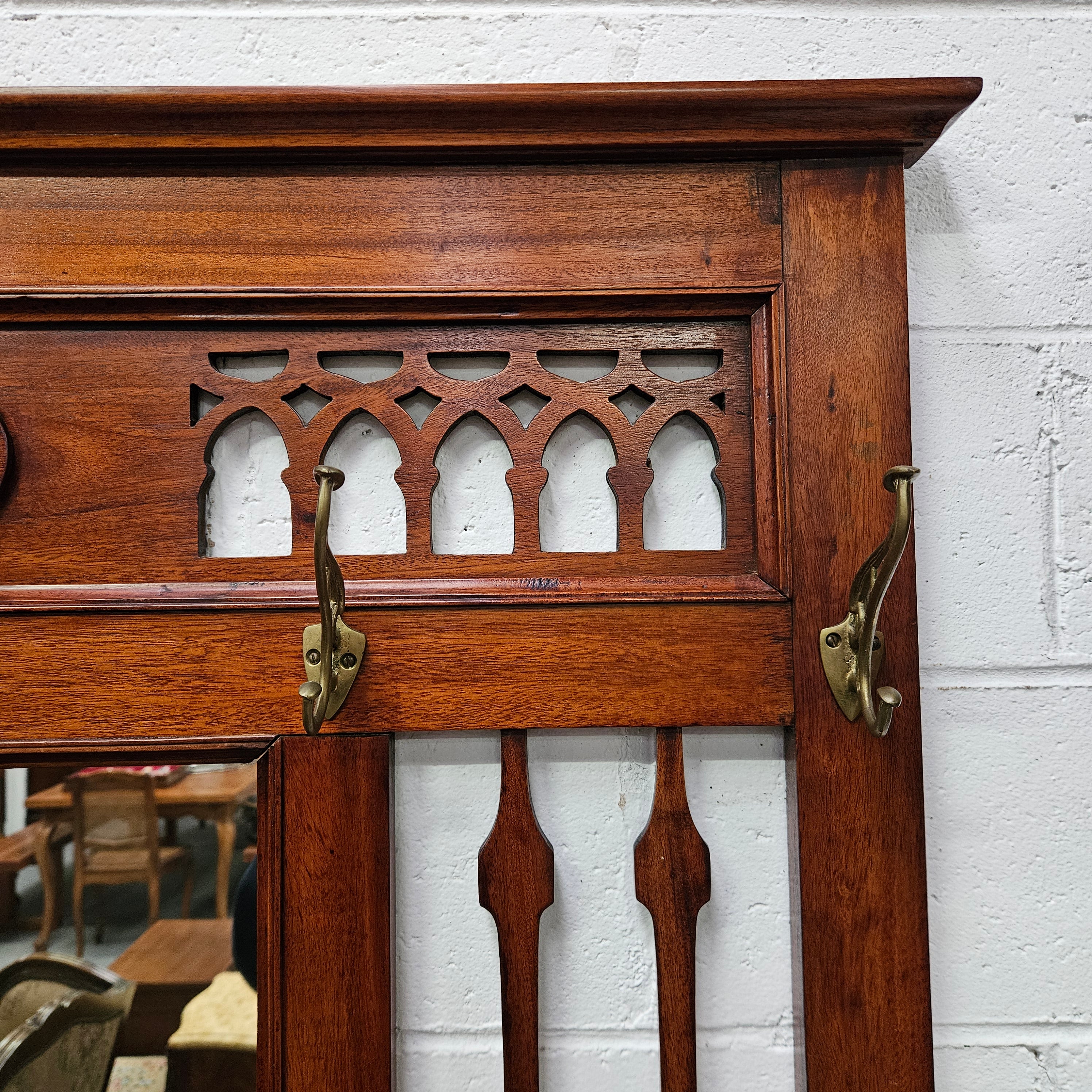 Stunning Edwardian Mahogany Hall Stand | Antique & Vintage | Moonee Ponds Antiques | Australia Wide Delivery