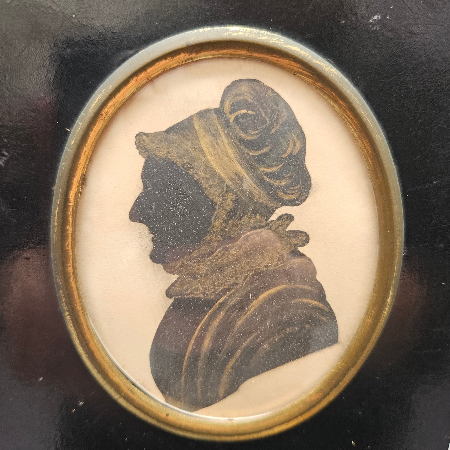 Early 19th Century Regency Period Silhouette Woman in Cap