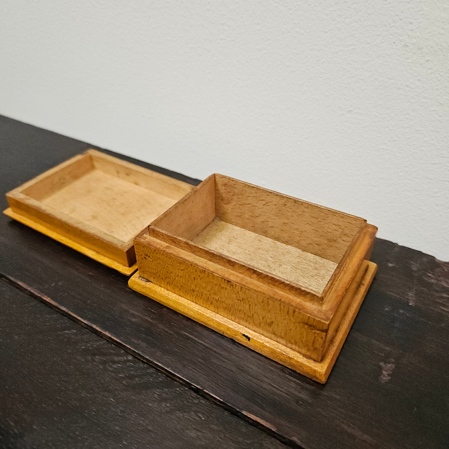 Mauchline Ware Lidded Wooden Trinket Box