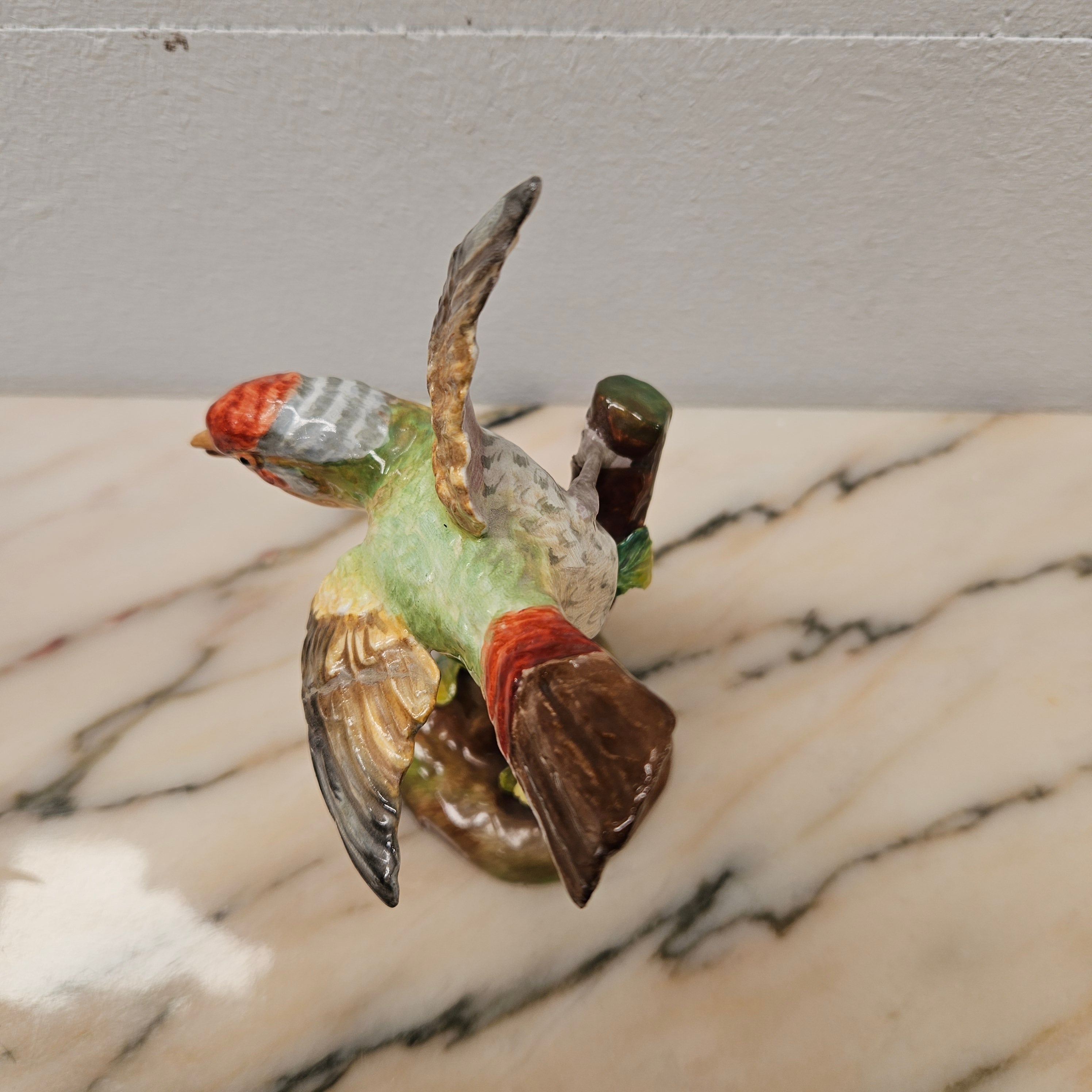 Finch Bird Figurine Crown Staffordshire Signed J T Jones | Antique & Vintage | Moonee Ponds Antiques | Australia Wide Delivery