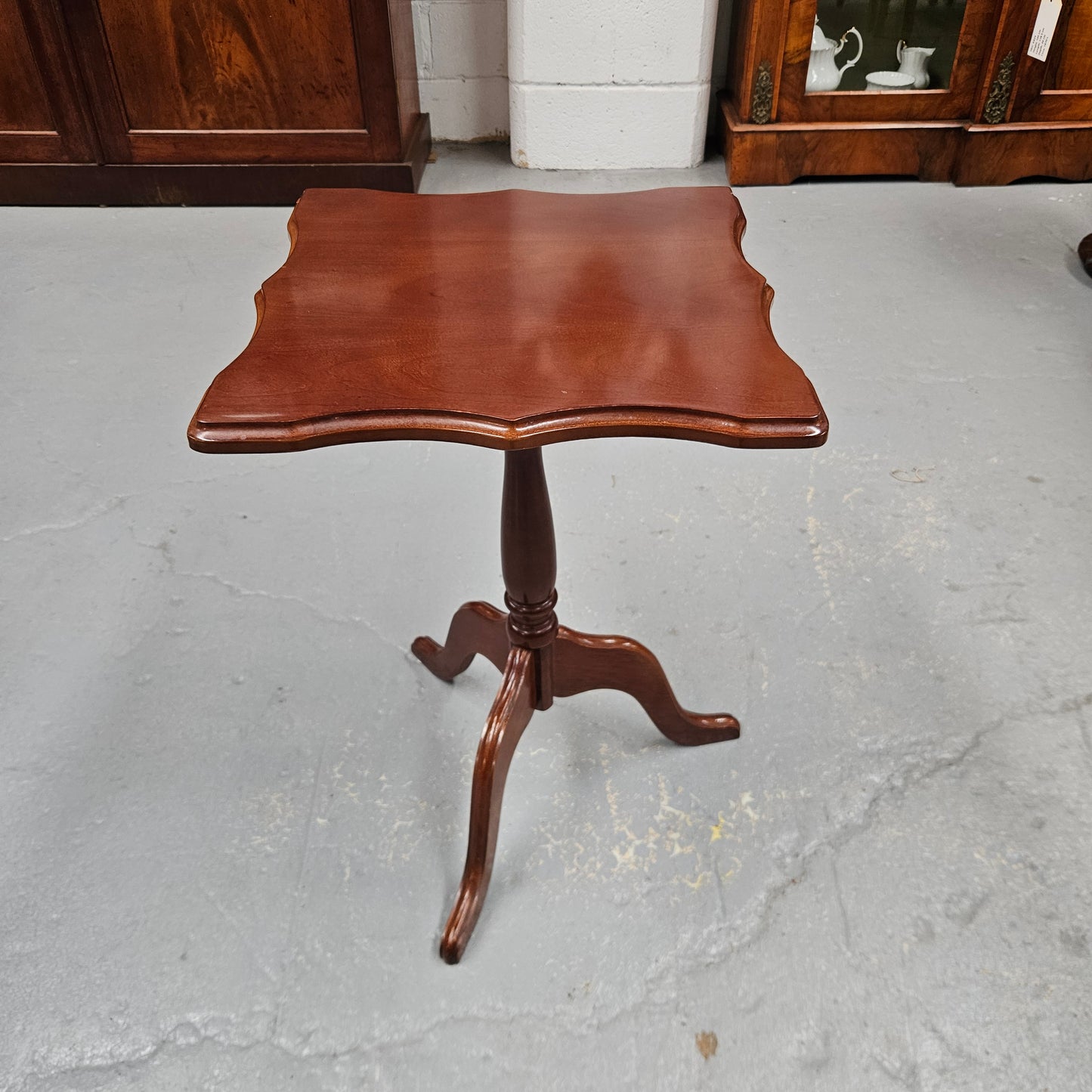 Vintage Mahogany Tilt Top Wine Table
