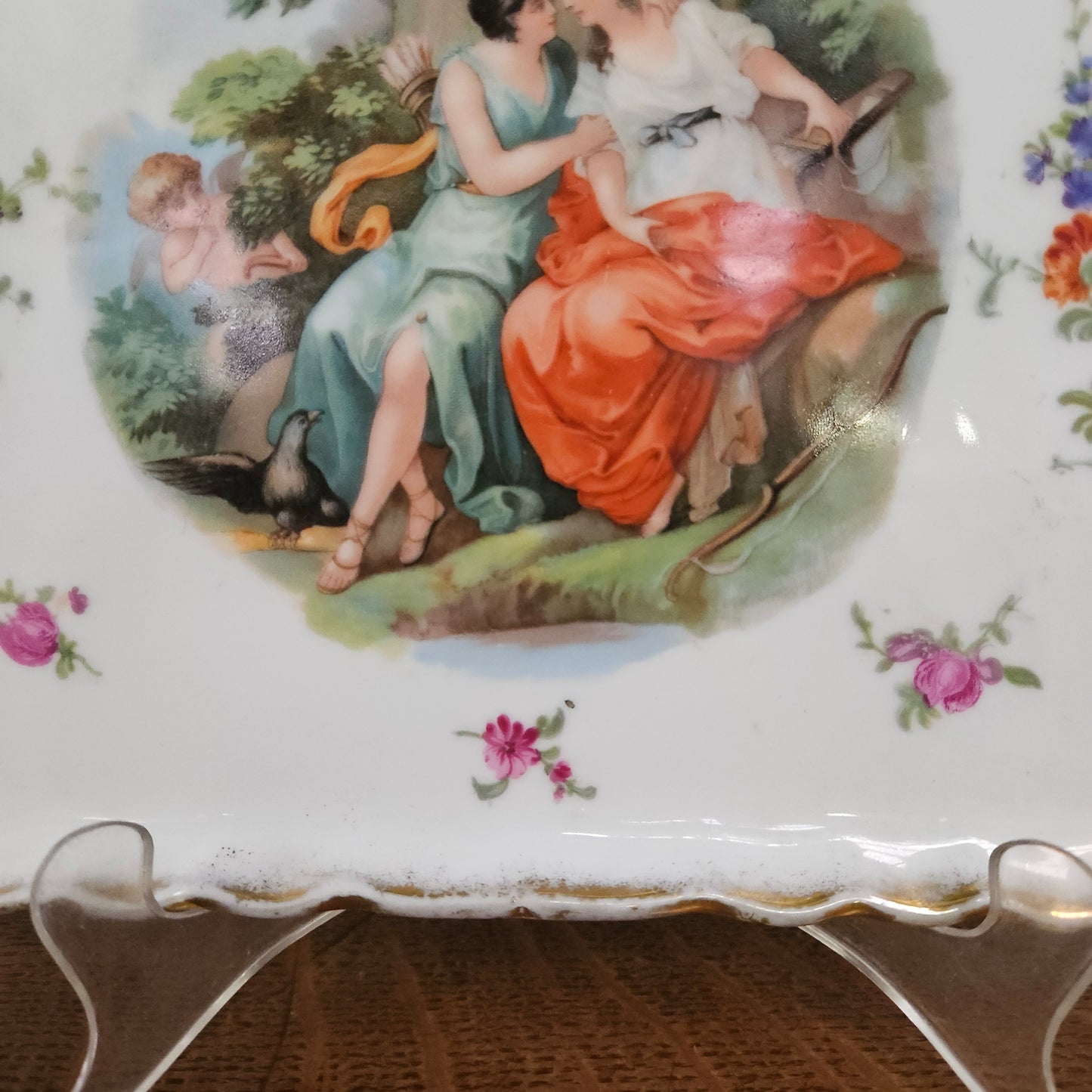 Antique Victorian China Tray