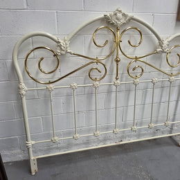 Antique Queen Size Cast Iron Bed Head