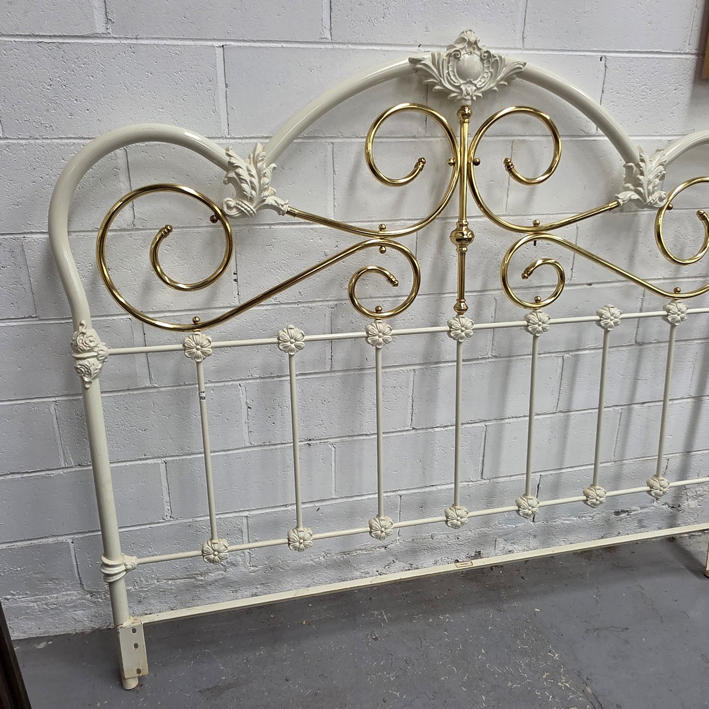 Antique Queen Size Cast Iron Bed Head