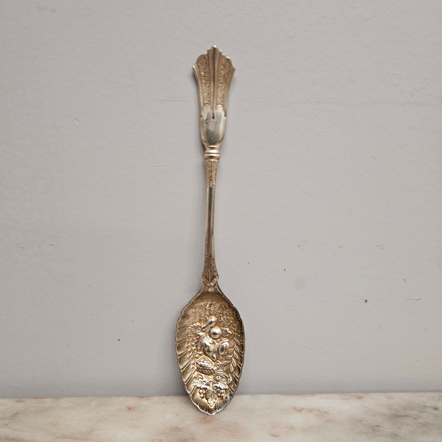 Victorian English Silver Plated Berry Spoon