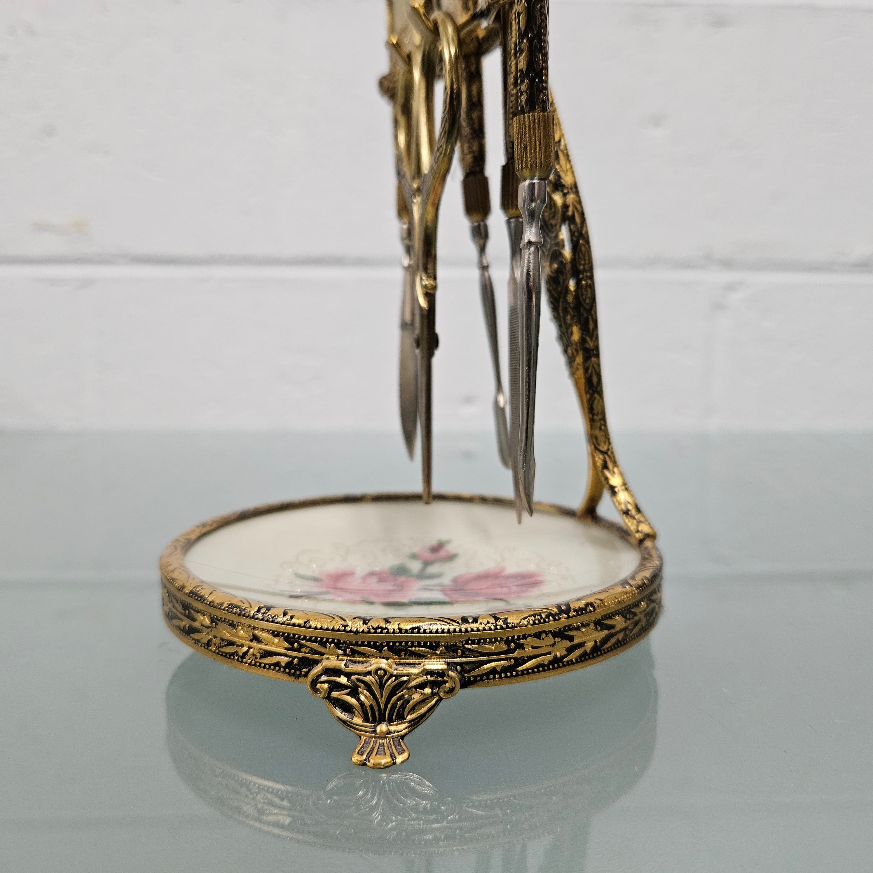 Vintage Five Piece Manicure Set On Stand | Antique & Vintage | Moonee Ponds Antiques | Australia Wide Delivery
