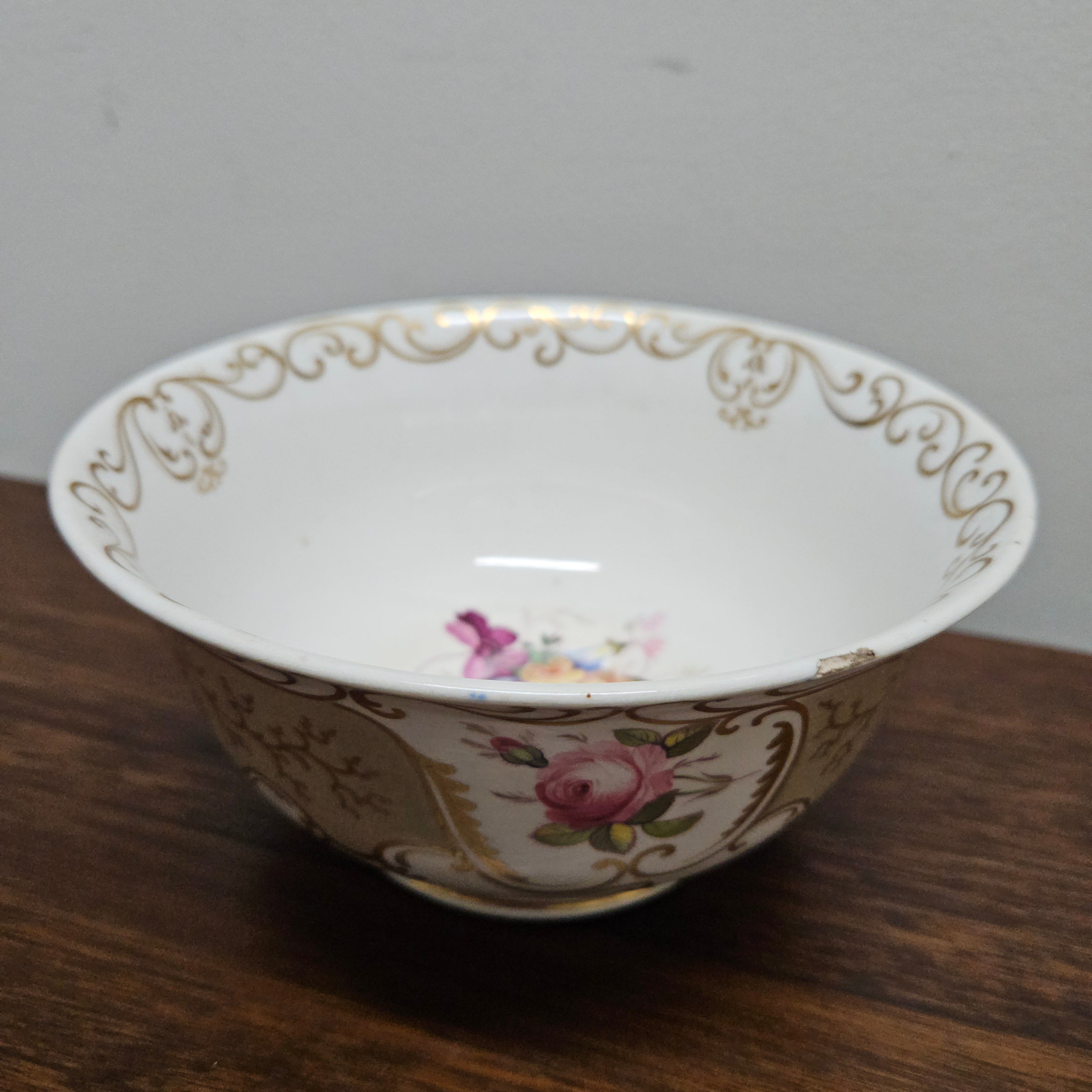 Large Hand Painted Early 19th Century Bowl A/F | Antique & Vintage | Moonee Ponds Antiques | Australia Wide Delivery