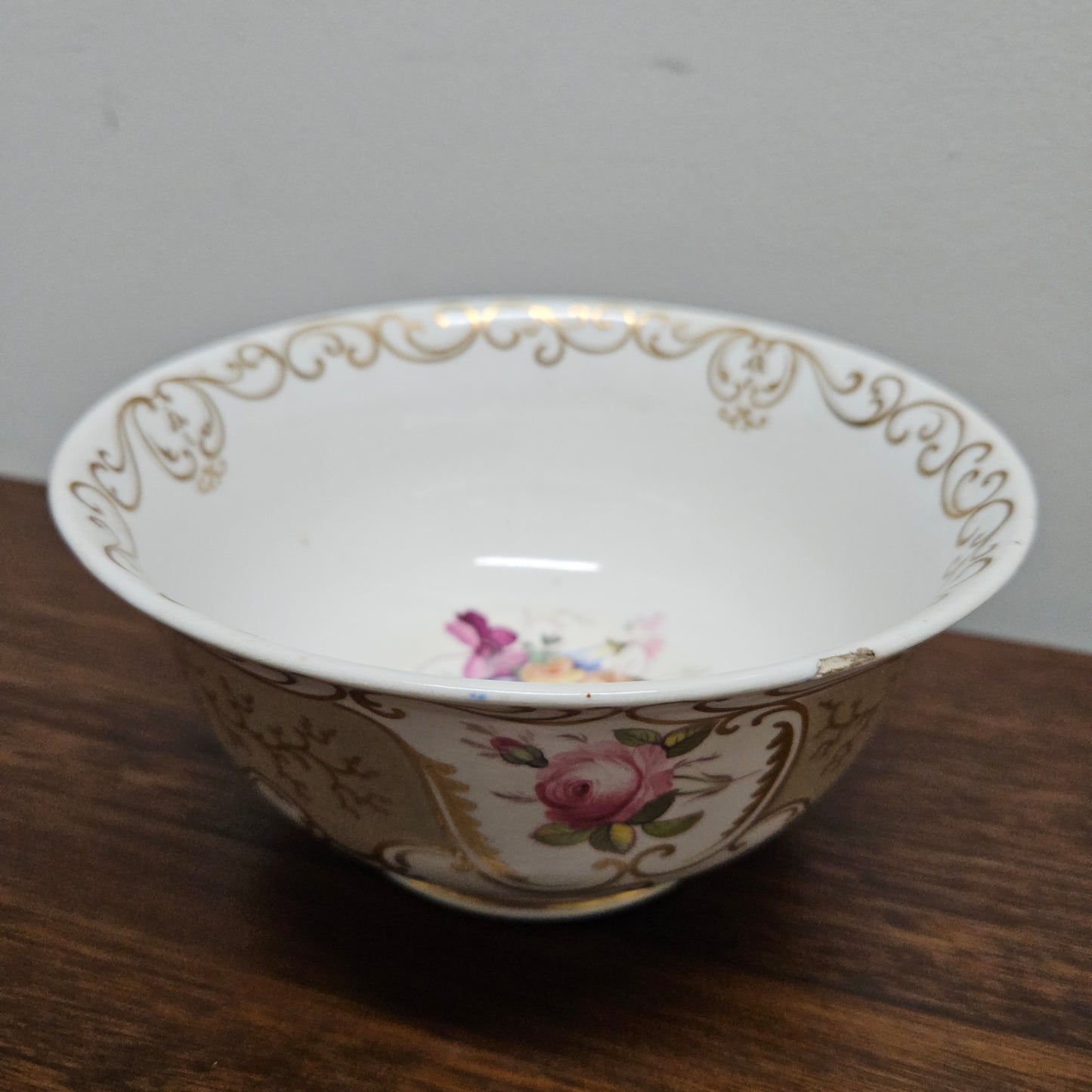 Large Hand Painted Early 19th Century Bowl A/F