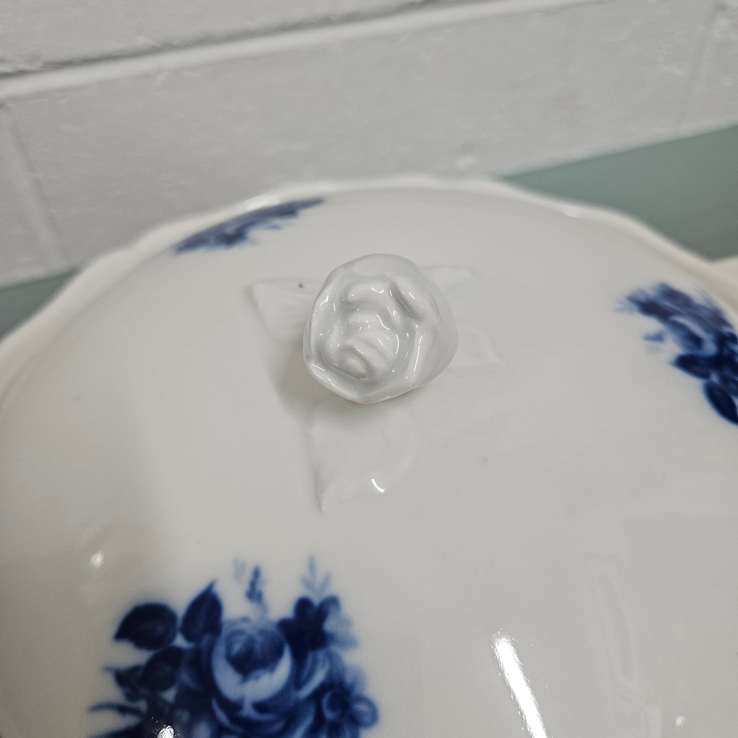 Vintage French Blue & White Tureen