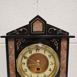 Fully Restored & Serviced French Inlaid Marble Time Piece Clock | Antique & Vintage | Moonee Ponds Antiques | Australia Wide Delivery