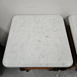 Pair of French Walnut Louis XV Style Marble Top Bedside Cabinets | Antique & Vintage | Moonee Ponds Antiques | Australia Wide Delivery