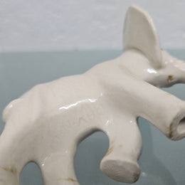 Signed Pottery Elephant