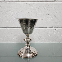 Antique Sterling Silver Chalice & Cover Tray