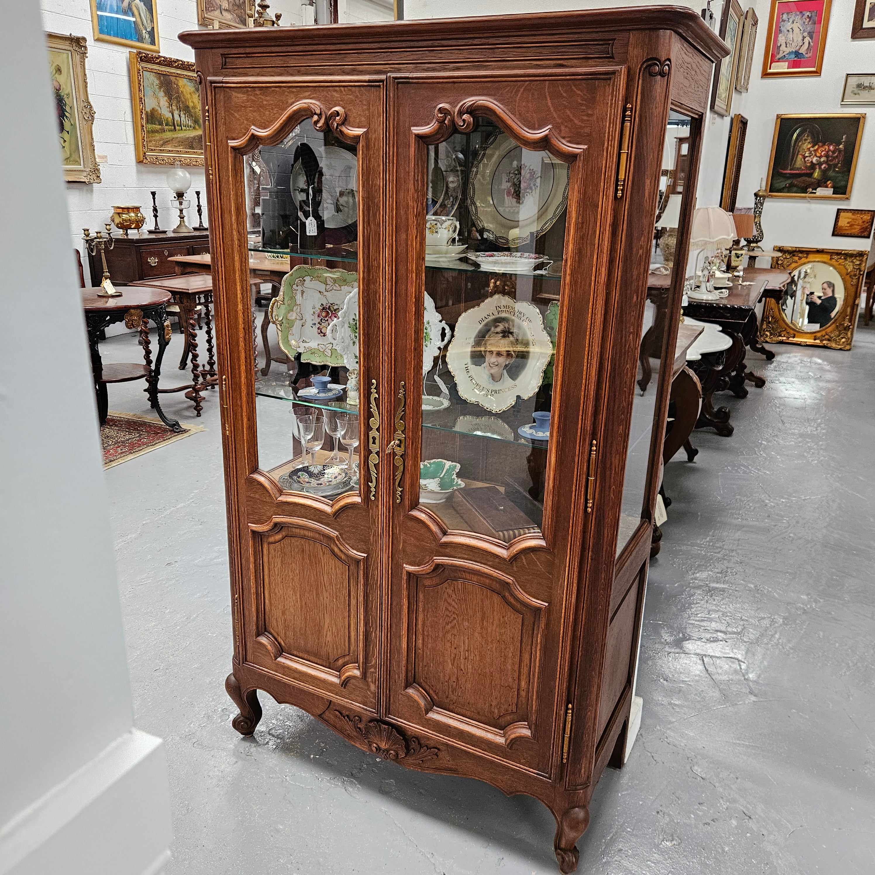 Louis XV Style French Two Door Display Cabinet | Antique & Vintage | Moonee Ponds Antiques | Australia Wide Delivery