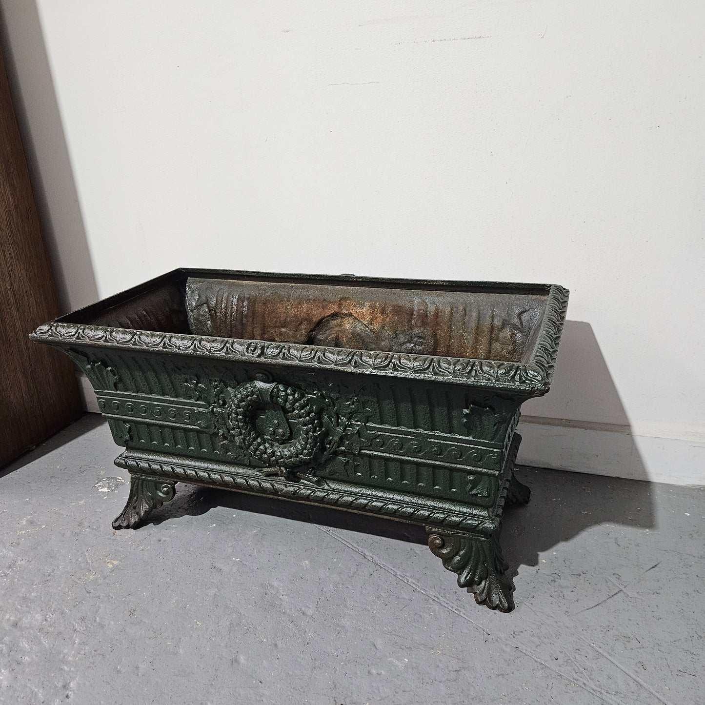 French 19th Century Antique Cast Iron Planter