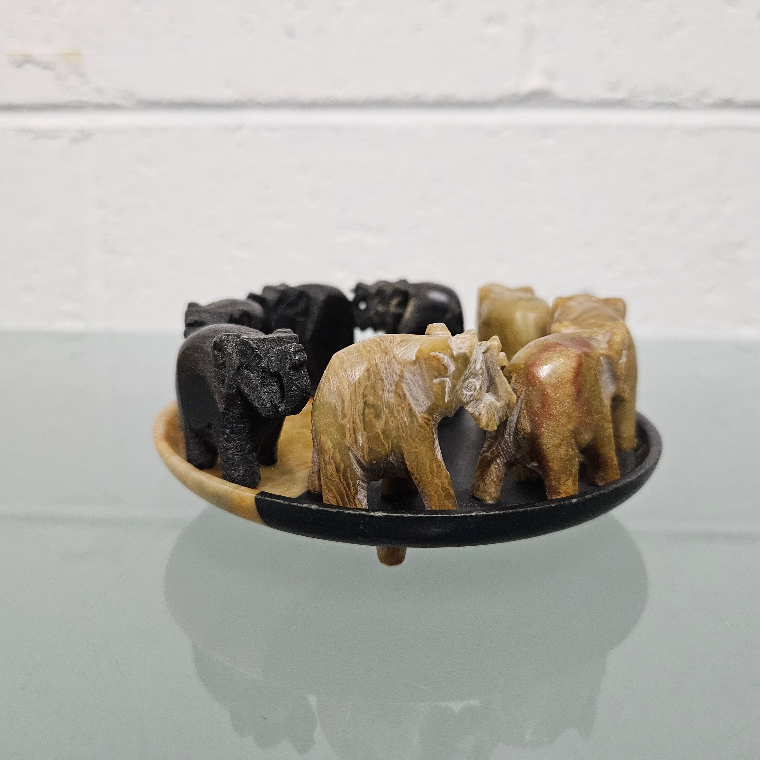 Carved Stone Circle Of Elephants | Antique & Vintage | Moonee Ponds Antiques | Australia Wide Delivery