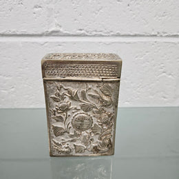 Decorative Vintage Asian Silver Trinket Box