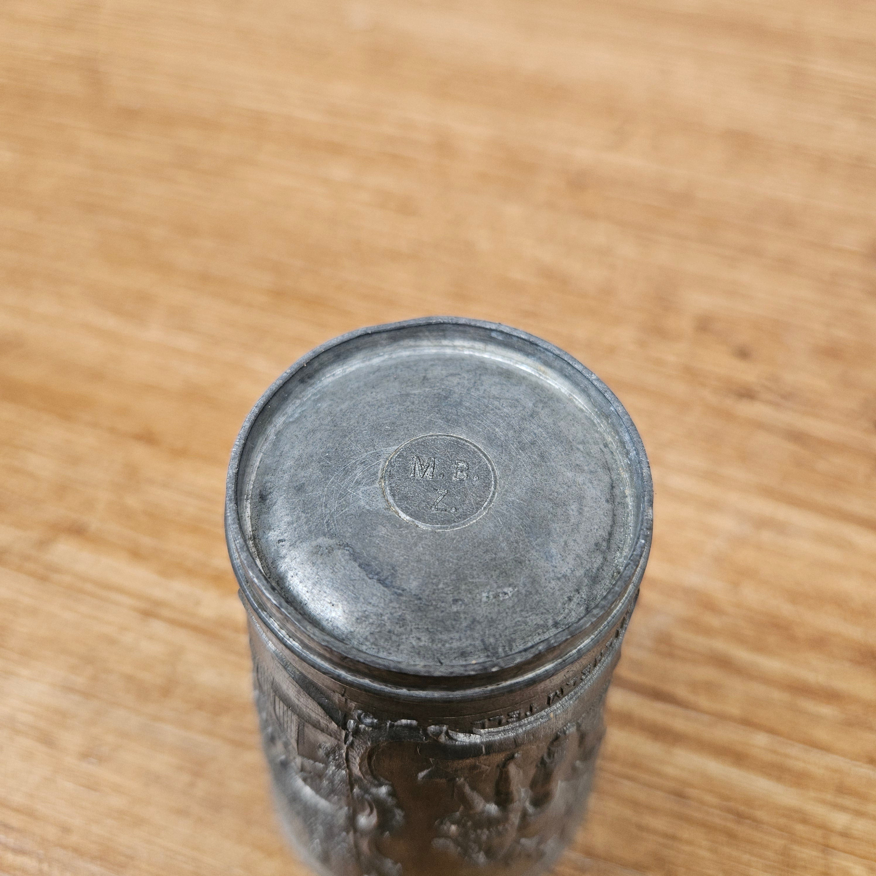 Antique Swiss Pewter Decorated Wine Cup | Antique & Vintage | Moonee Ponds Antiques | Australia Wide Delivery