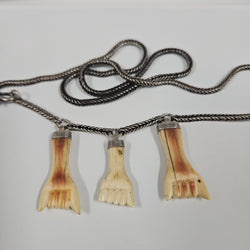 Vintage Silver & Bone Lucky Charm Necklace | Antique & Vintage | Moonee Ponds Antiques | Australia Wide Delivery