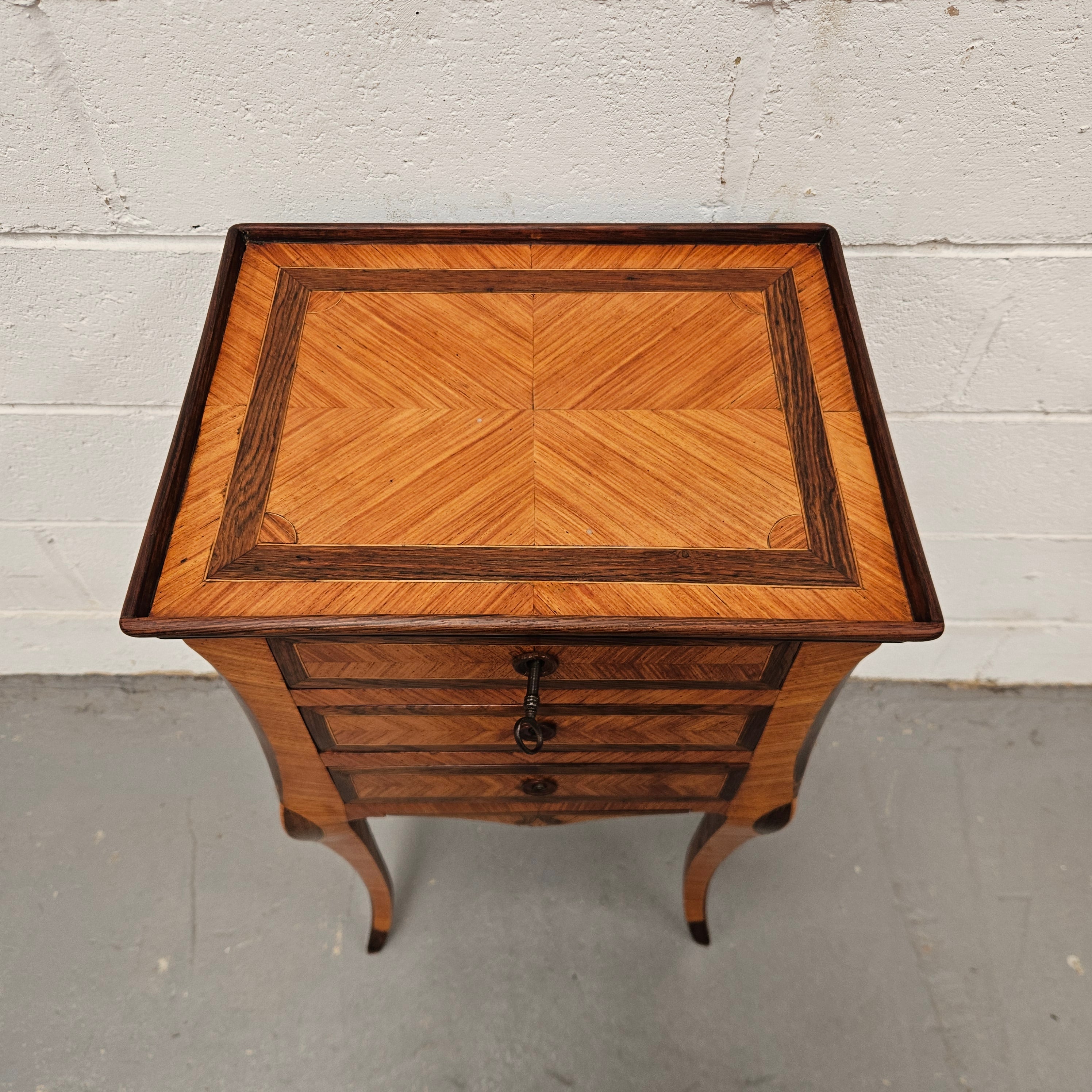 French Louis XVth Rosewood & Kingwood Side Table/Sewing Table | Antique & Vintage | Moonee Ponds Antiques | Australia Wide Delivery