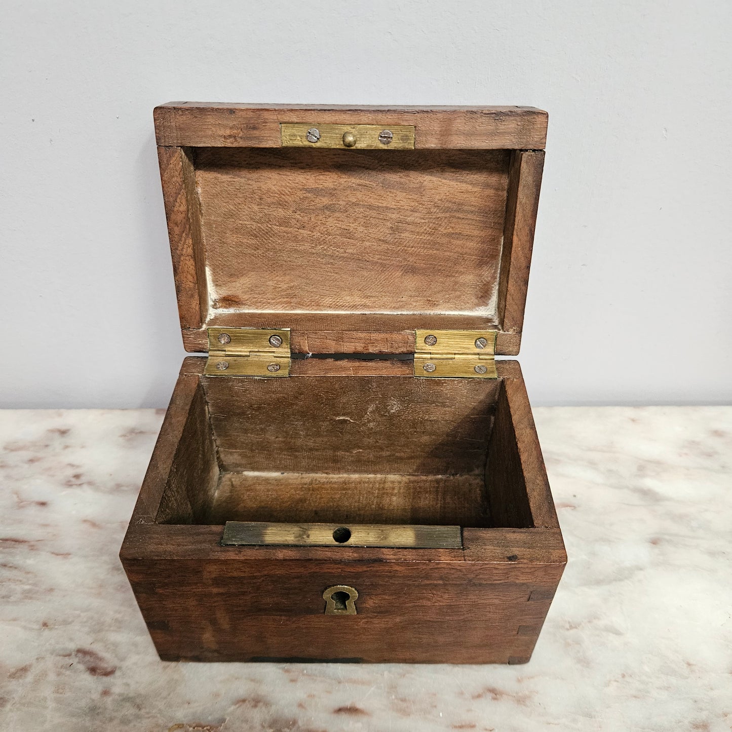 French Walnut Trinket Box & Key