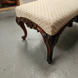 Antique George III  Style Double Rosewood  Upholstered Stool