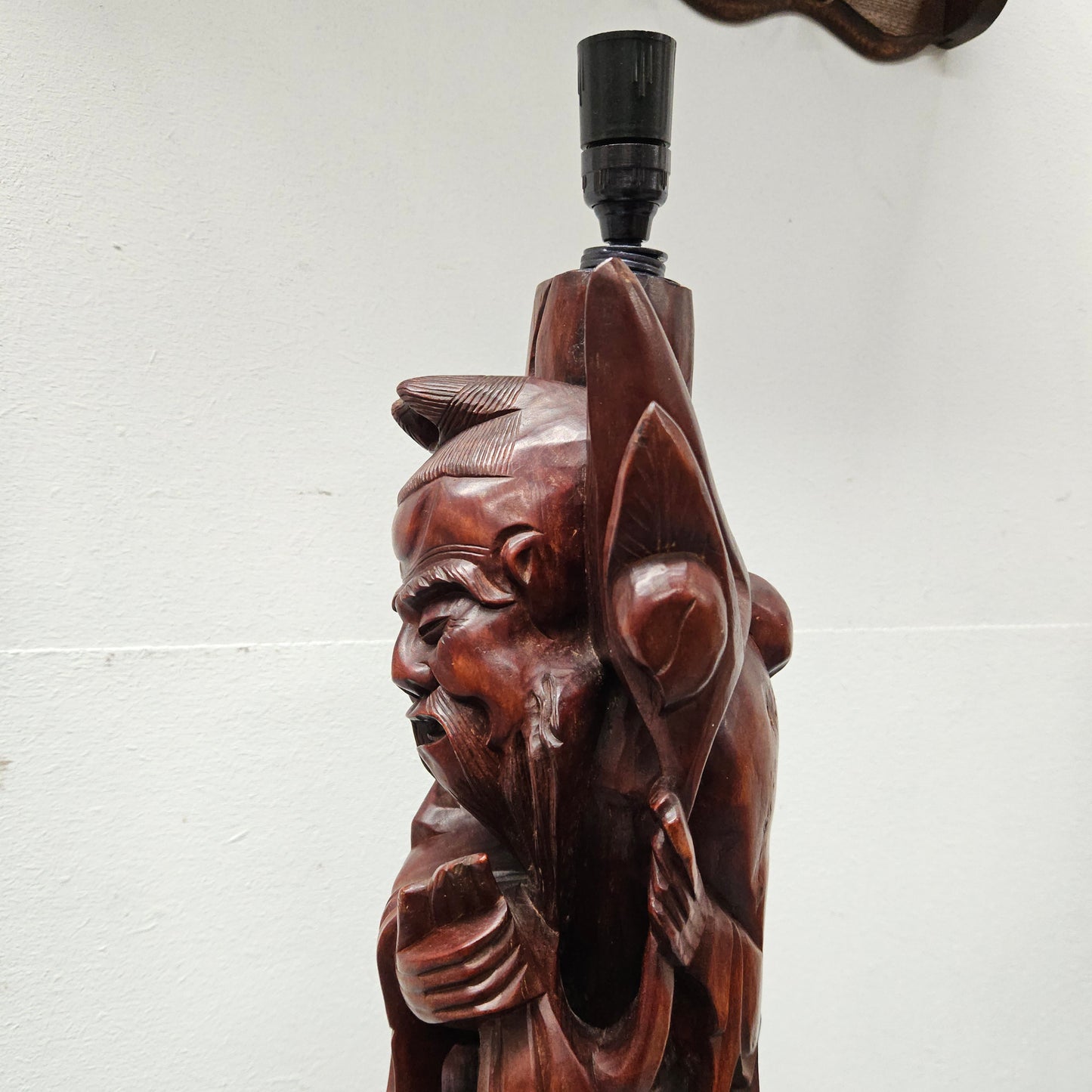 Hand Carved Rosewood Lamp Base