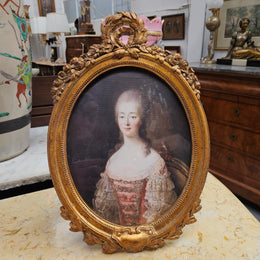 Oval Decorative Framed Period Print