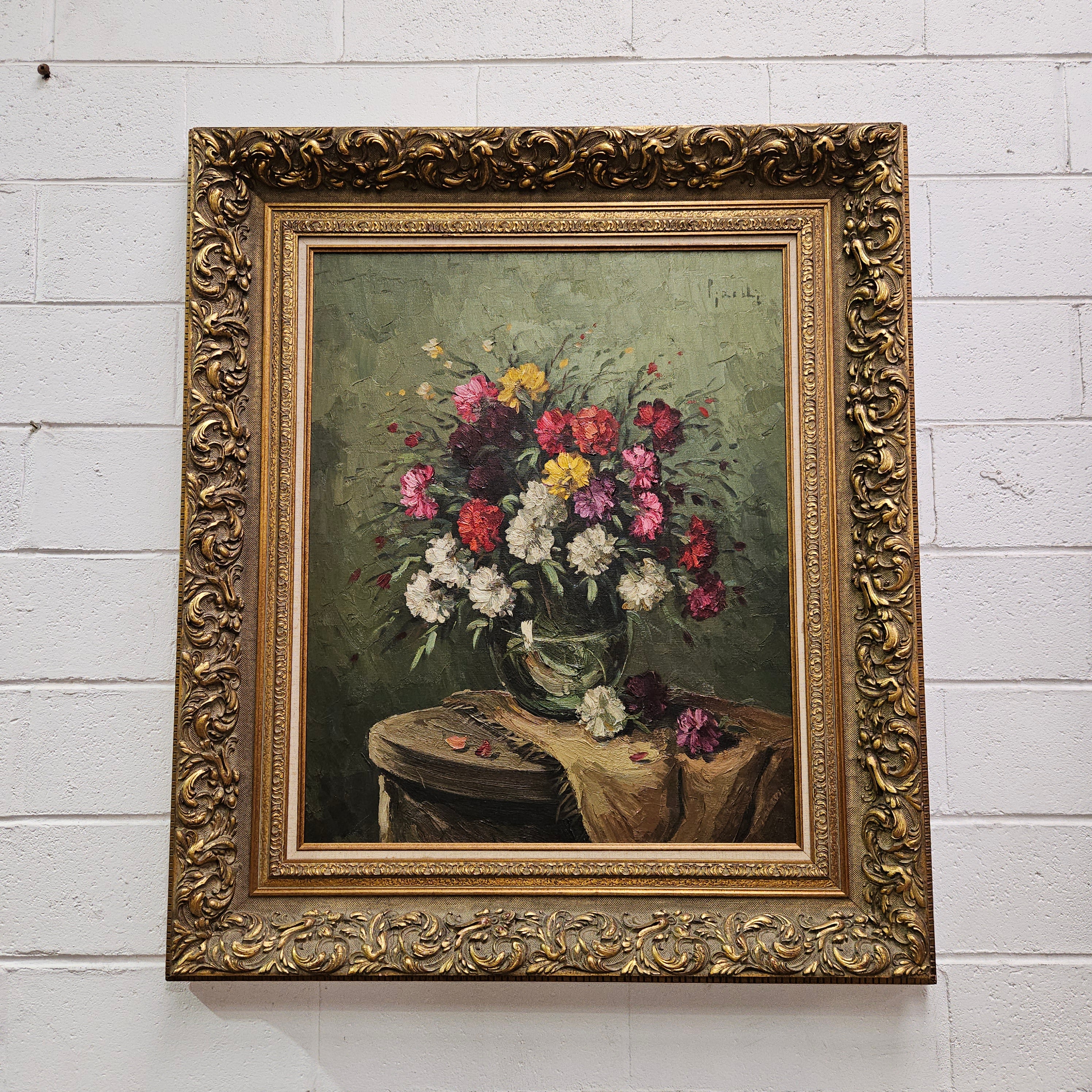Signed Floral Oil On Canvas In Superb Gilt Frame | Antique & Vintage | Moonee Ponds Antiques | Australia Wide Delivery
