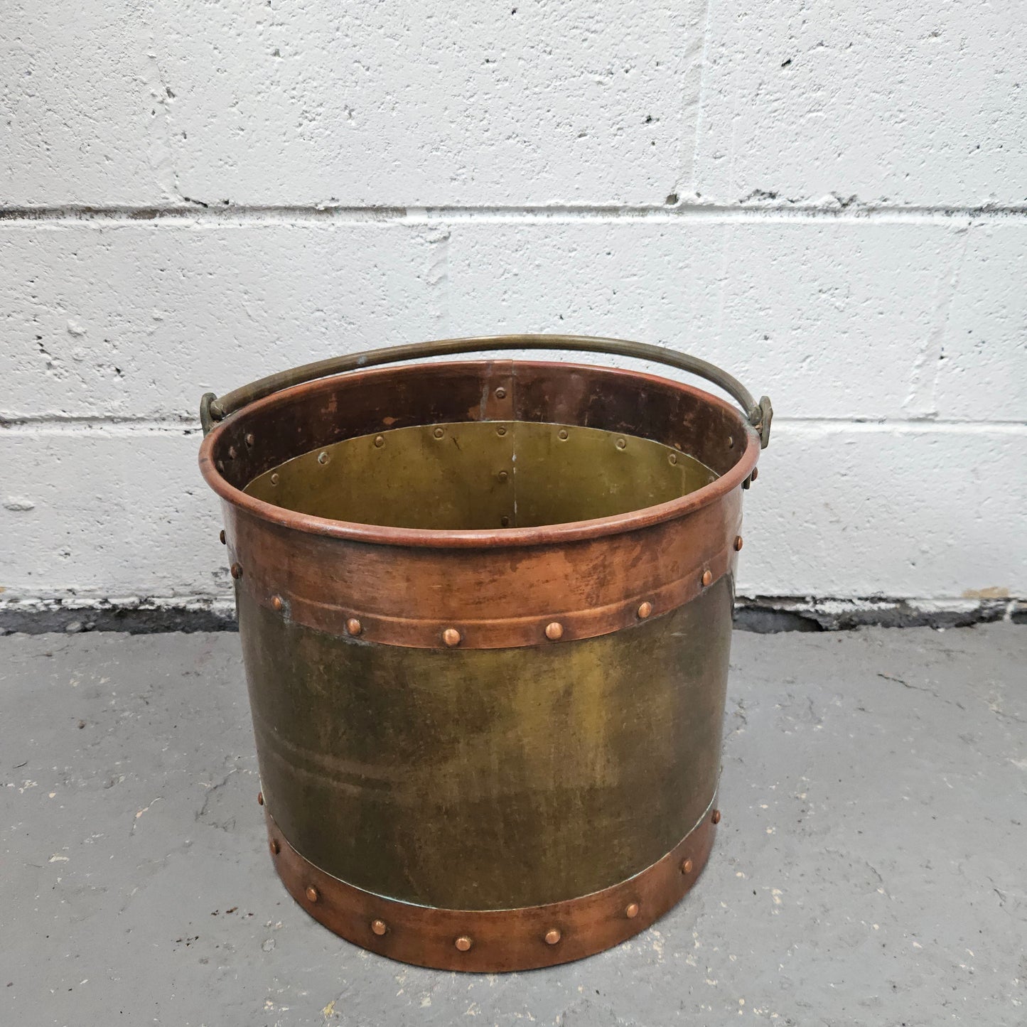 Antique Copper & Brass Bucket