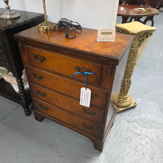 Georgian Style Chest of Drawers With Four Drawers & Flip Top Desk