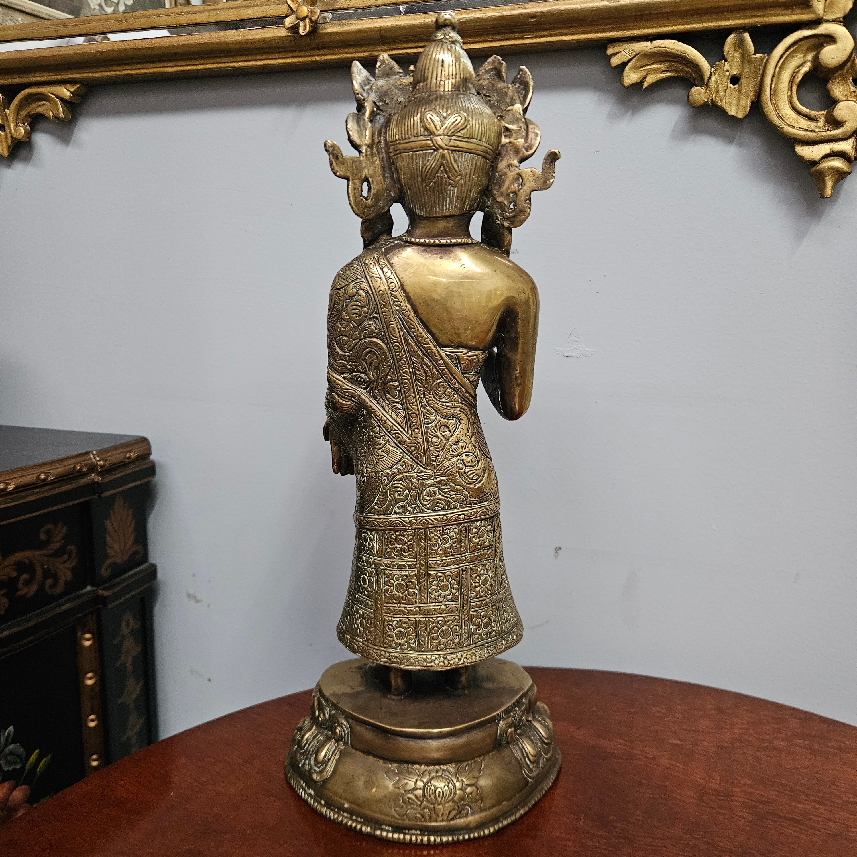 Antique Tibetan Bronze Dipankara Buddha Statue