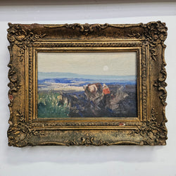 Oil on board by John Banks 'Ploughing the Fields' | Antique & Vintage | Moonee Ponds Antiques | Australia Wide Delivery