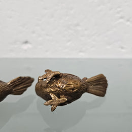 Antique Pair of Bronze Birds