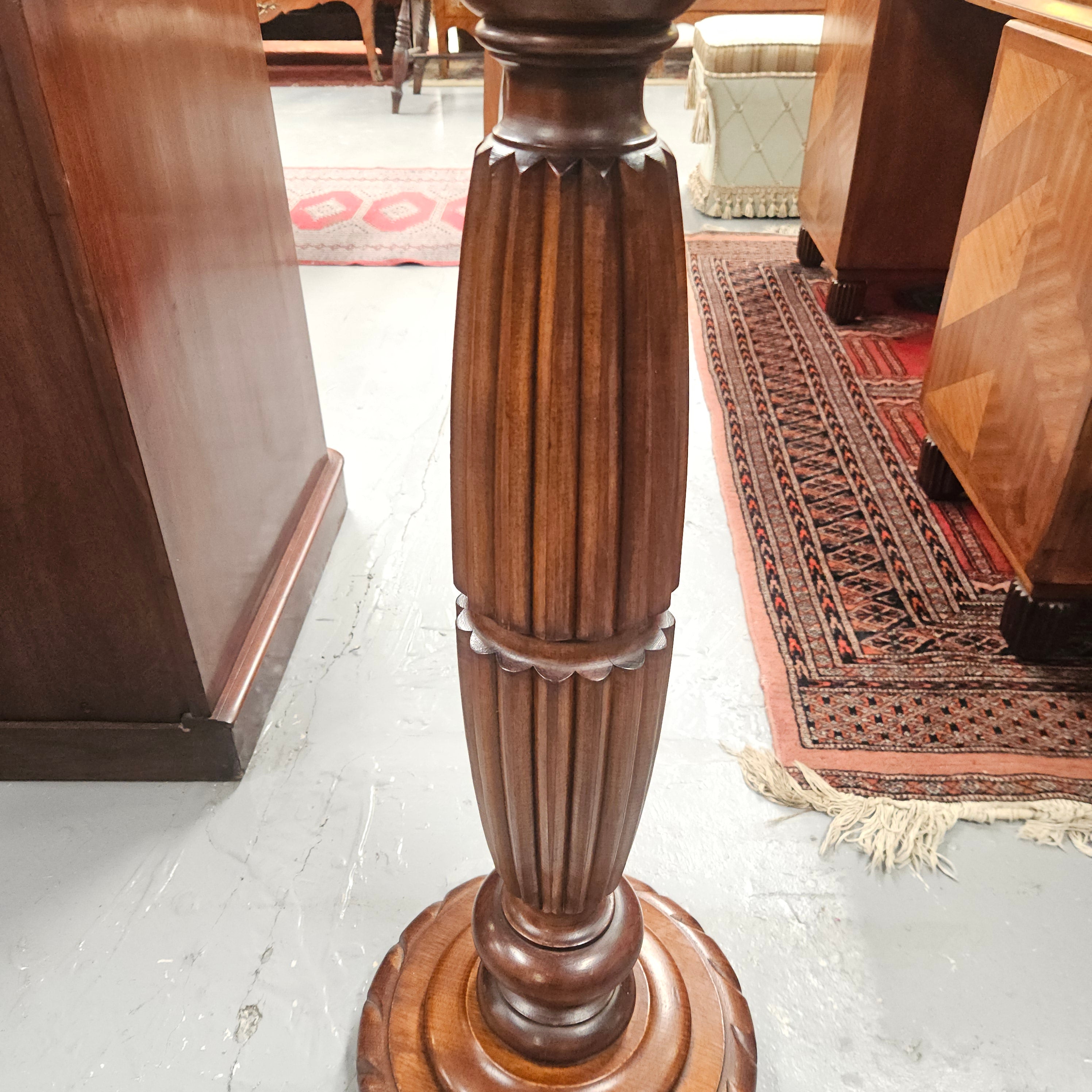 Antique Walnut Wooden Pedestal | Antique & Vintage | Moonee Ponds Antiques | Australia Wide Delivery