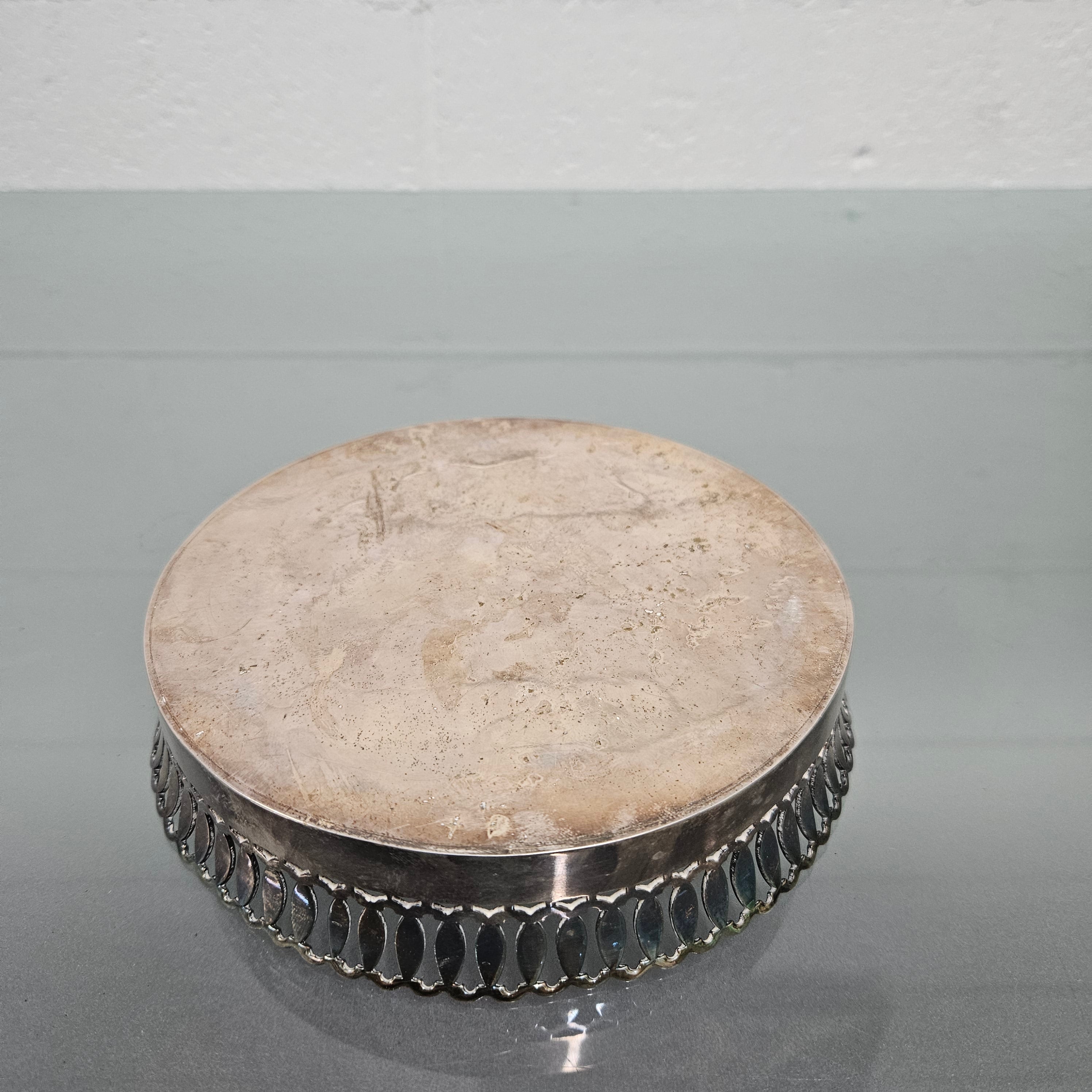 Antique Silver Plate Church Coaster | Antique & Vintage | Moonee Ponds Antiques | Australia Wide Delivery