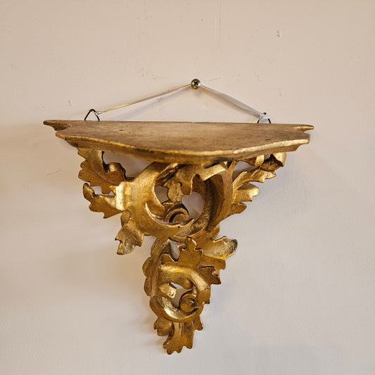 Vintage Gilt Carved Wood Shelf