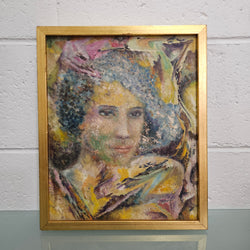 Vintage Framed Abstract Oil Painting Barcelona L'Altrange (LF Gall) | Antique & Vintage | Moonee Ponds Antiques | Australia Wide Delivery