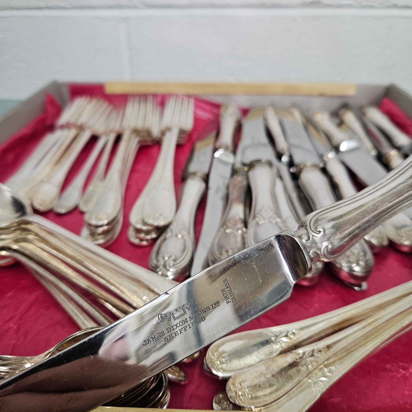 Vintage Cutlery Setting For Eight James Dixon & Sons Sheffield
