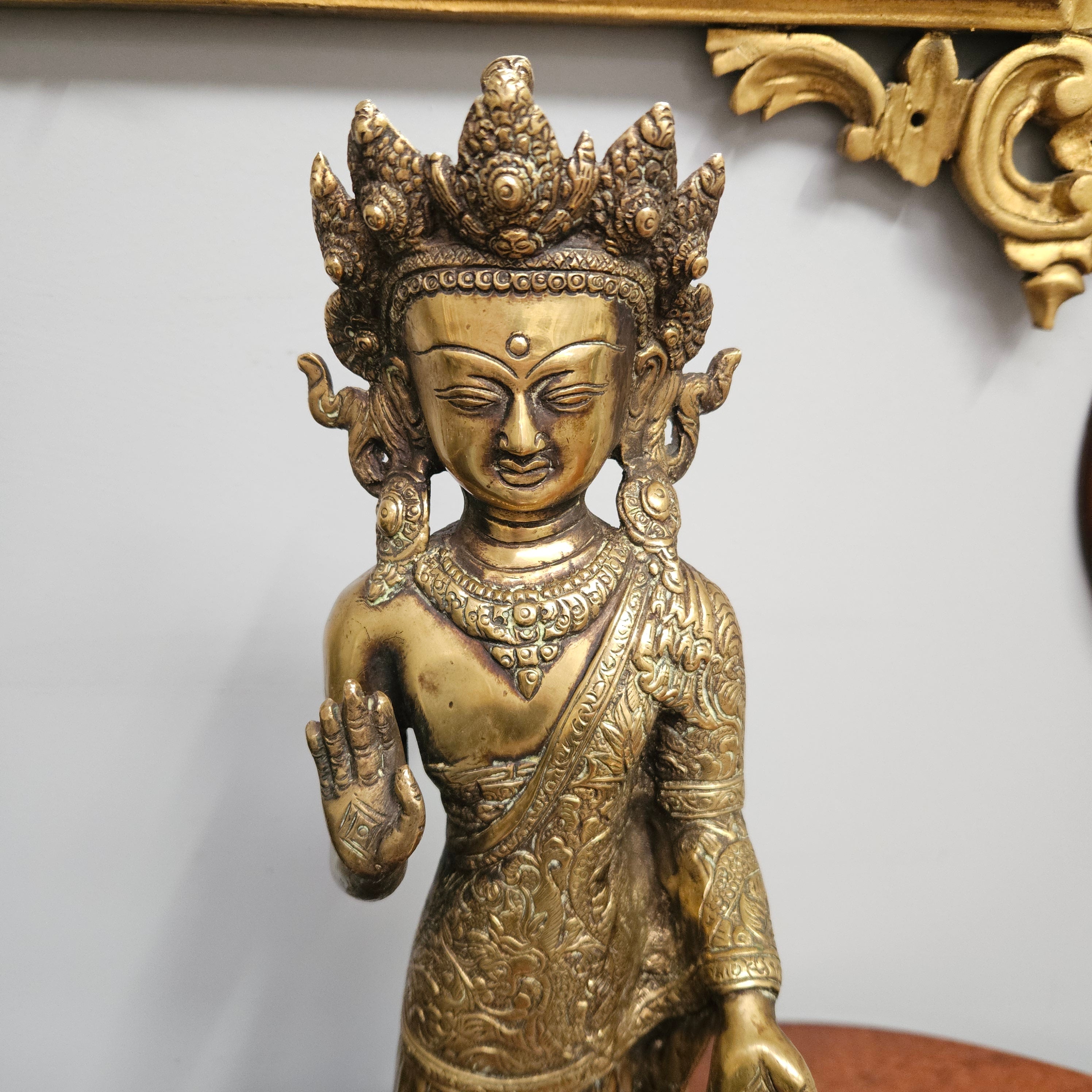 Antique Tibetan Bronze Dipankara Buddha Statue