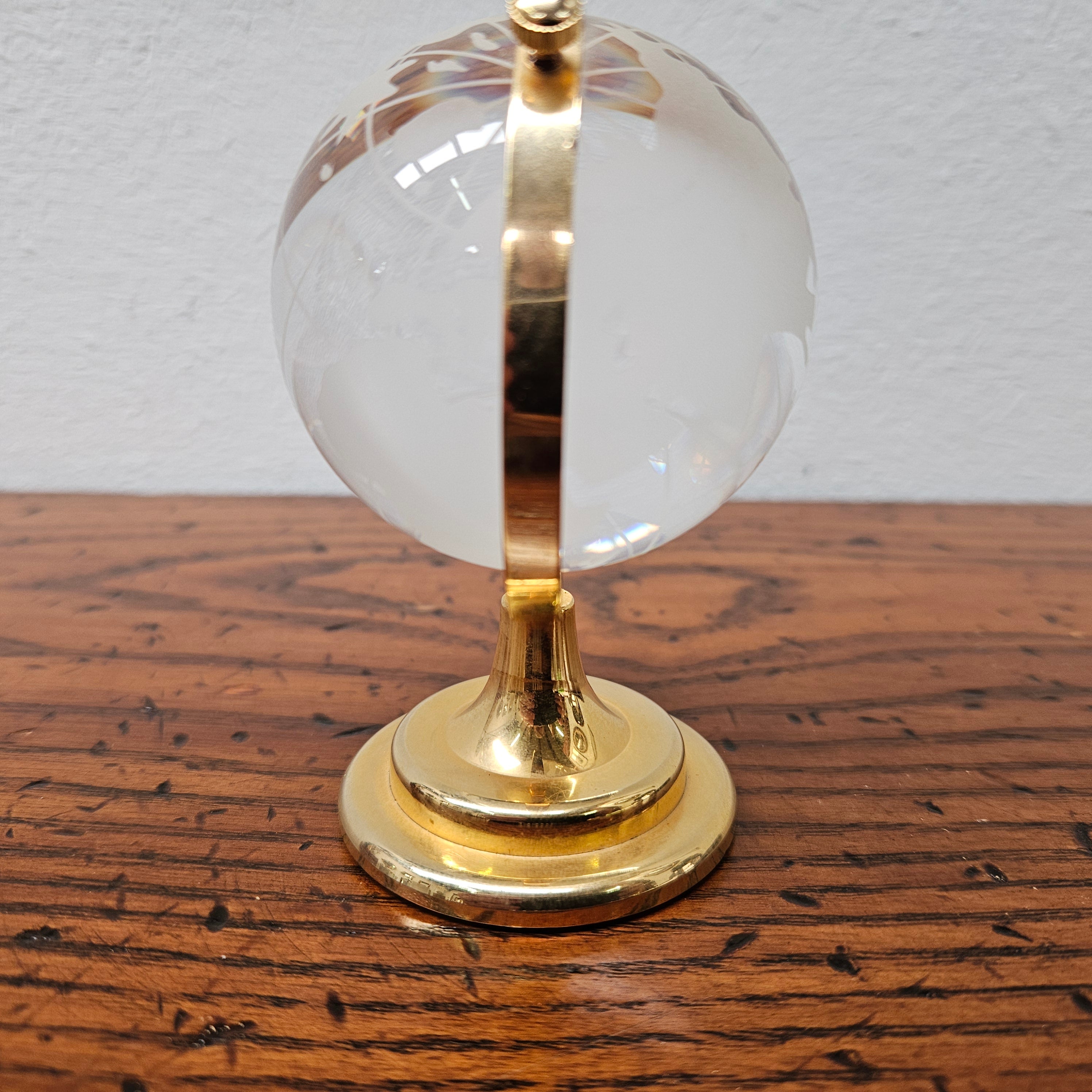 Vintage Crystal Globe of the World | Antique & Vintage | Moonee Ponds Antiques | Australia Wide