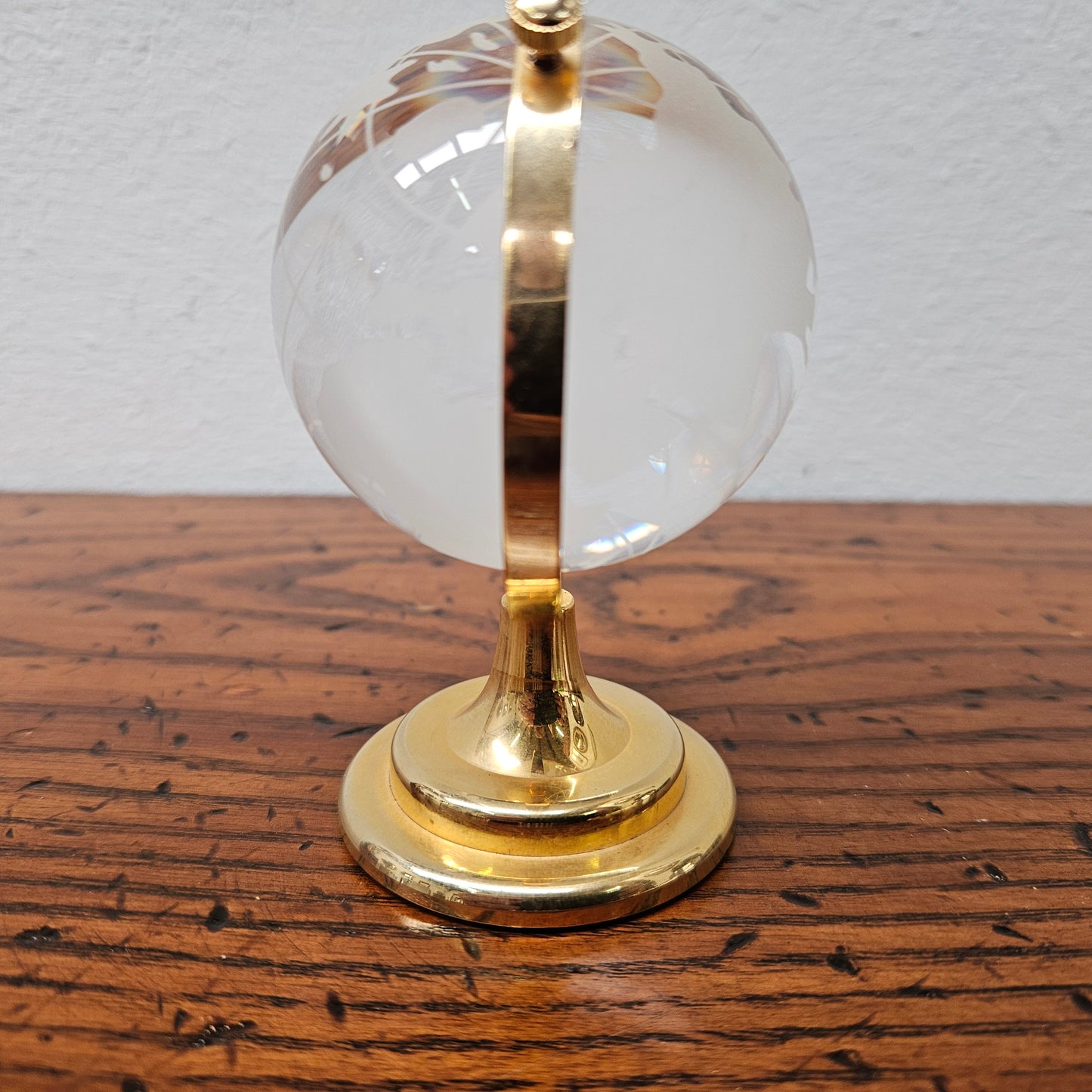 Vintage Crystal Globe of the World